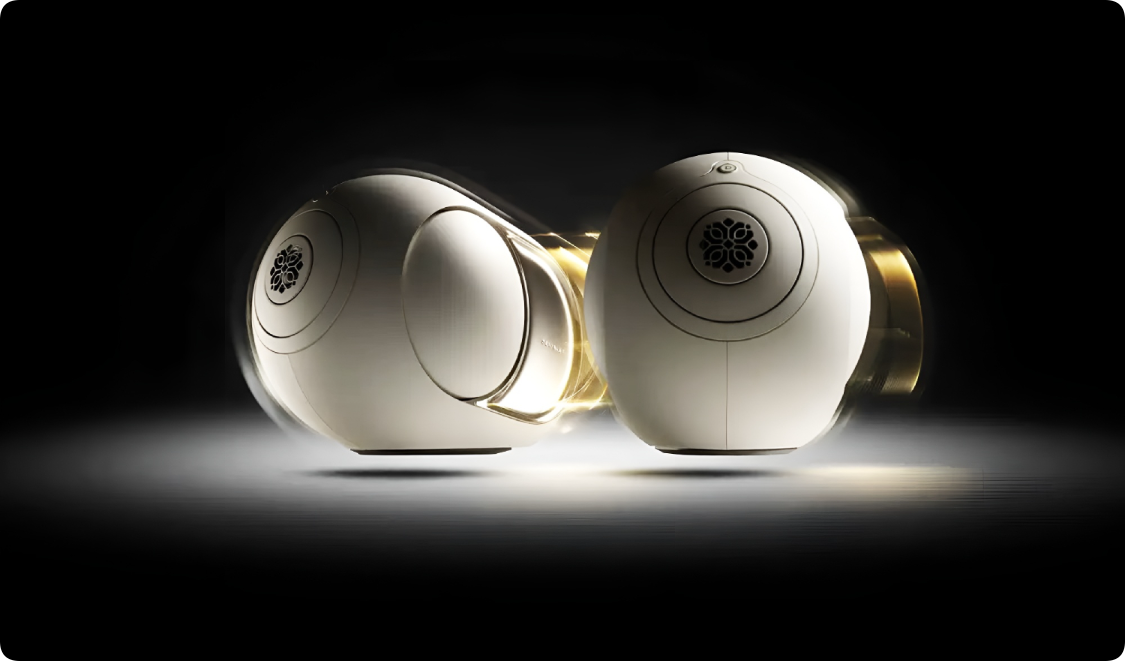 Колонка Devialet Phantom Ultimate 108 дБ Light Pearl — премиальная акустическая система с мощным чистым звуком и элегантным дизайном