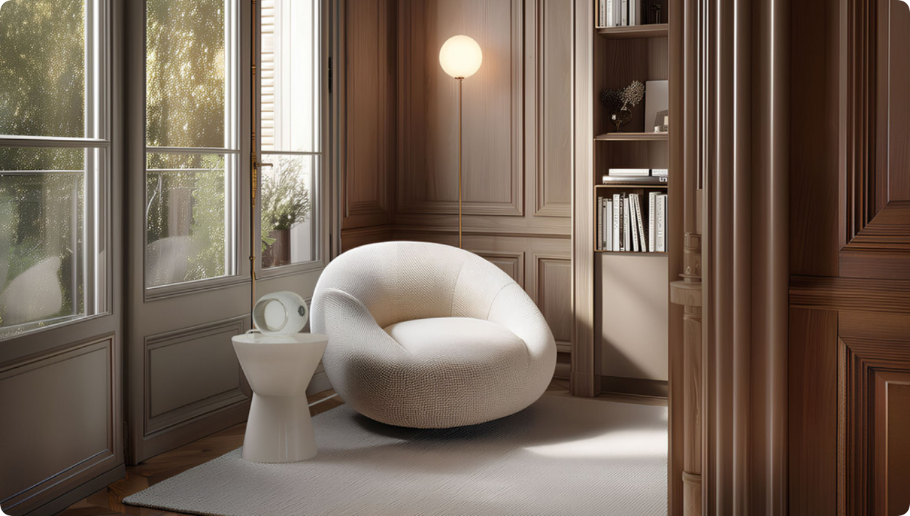 Колонка Devialet Phantom Ultimate 98 дБ Light Pearl — премиальная акустическая система с чистым мощным звуком и стильным дизайном