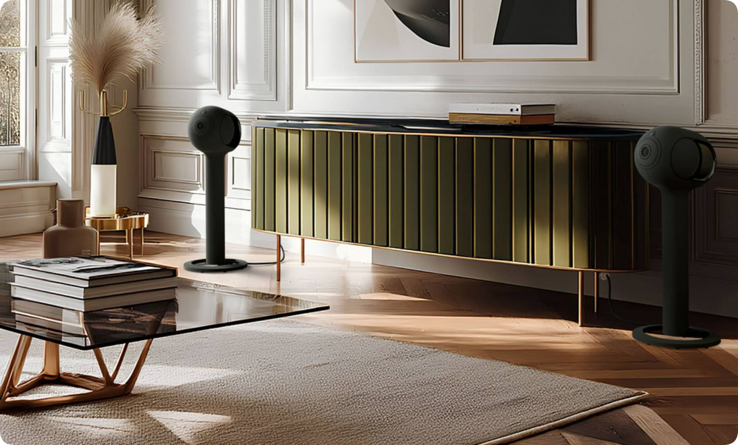 Подставка Devialet Tree для Phantom Ultimate 108 dB — надежная и стильная стойка, раскрывающая весь акустический потенциал колонки