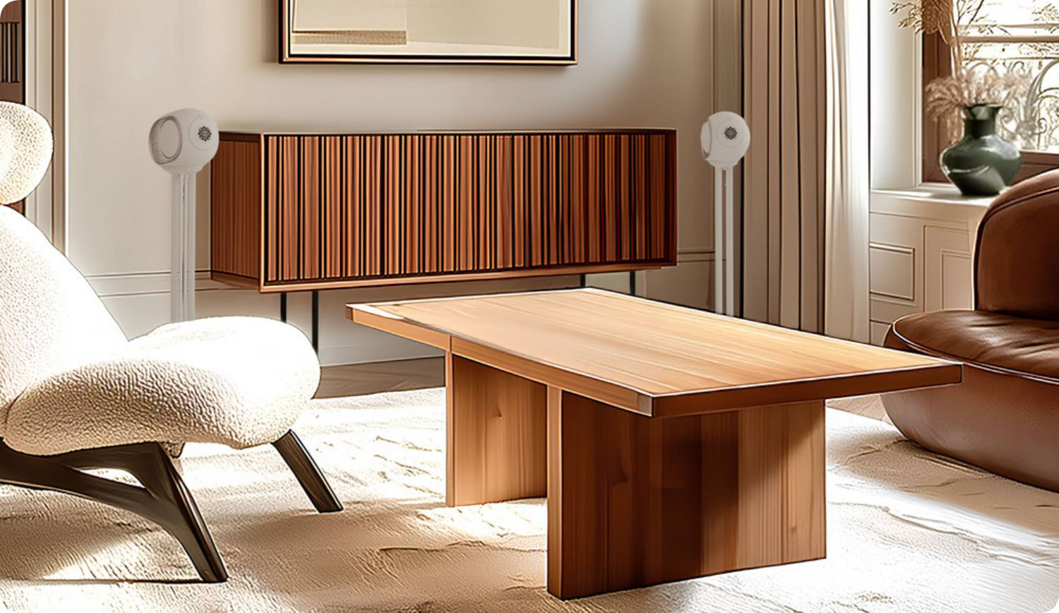 Подставка Devialet Tree для Phantom Ultimate 98 dB — стильная и устойчивая стойка, раскрывающая полный акустический потенциал колонки